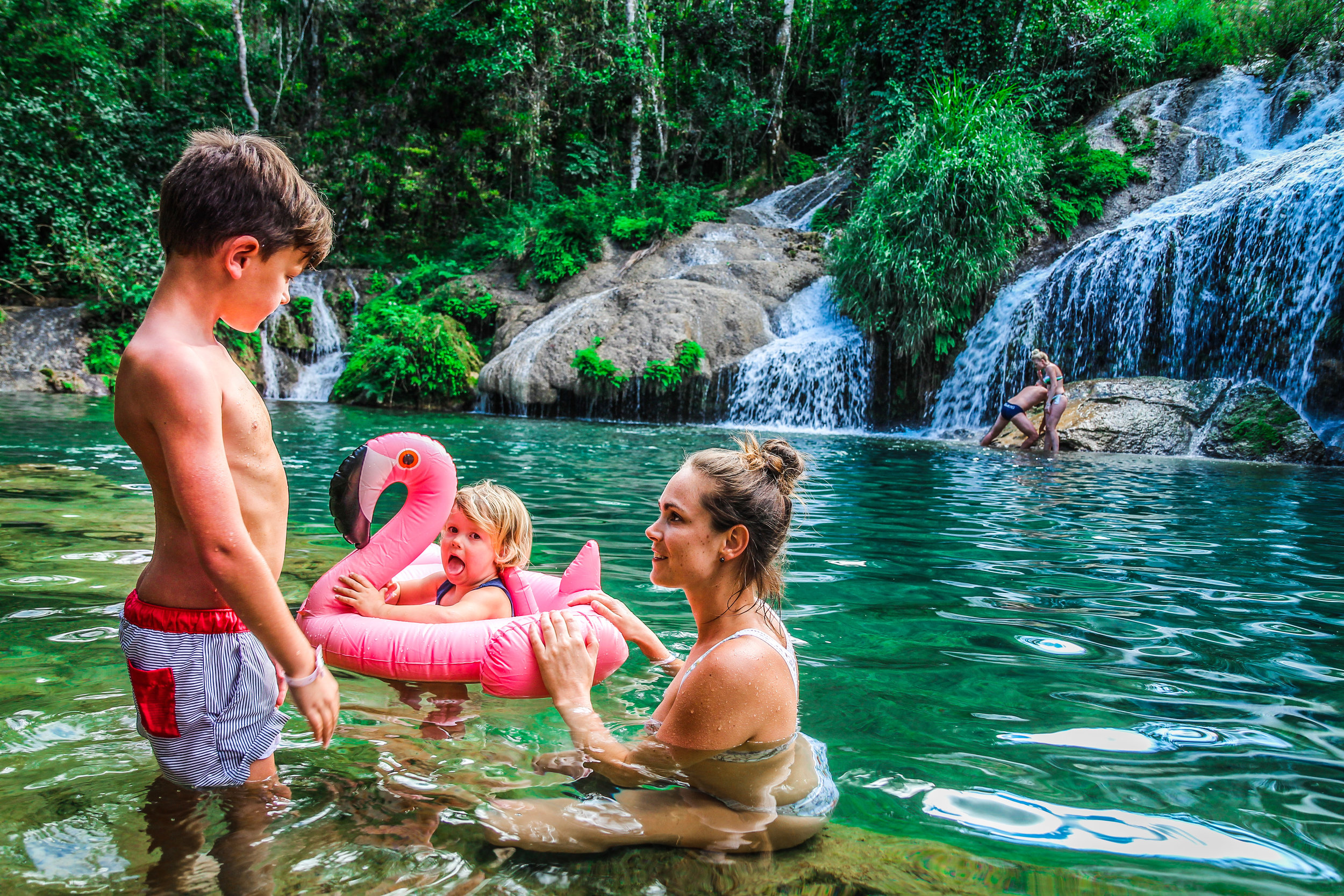 El Nicho - Watervallen cuba - kinderen reizen mee