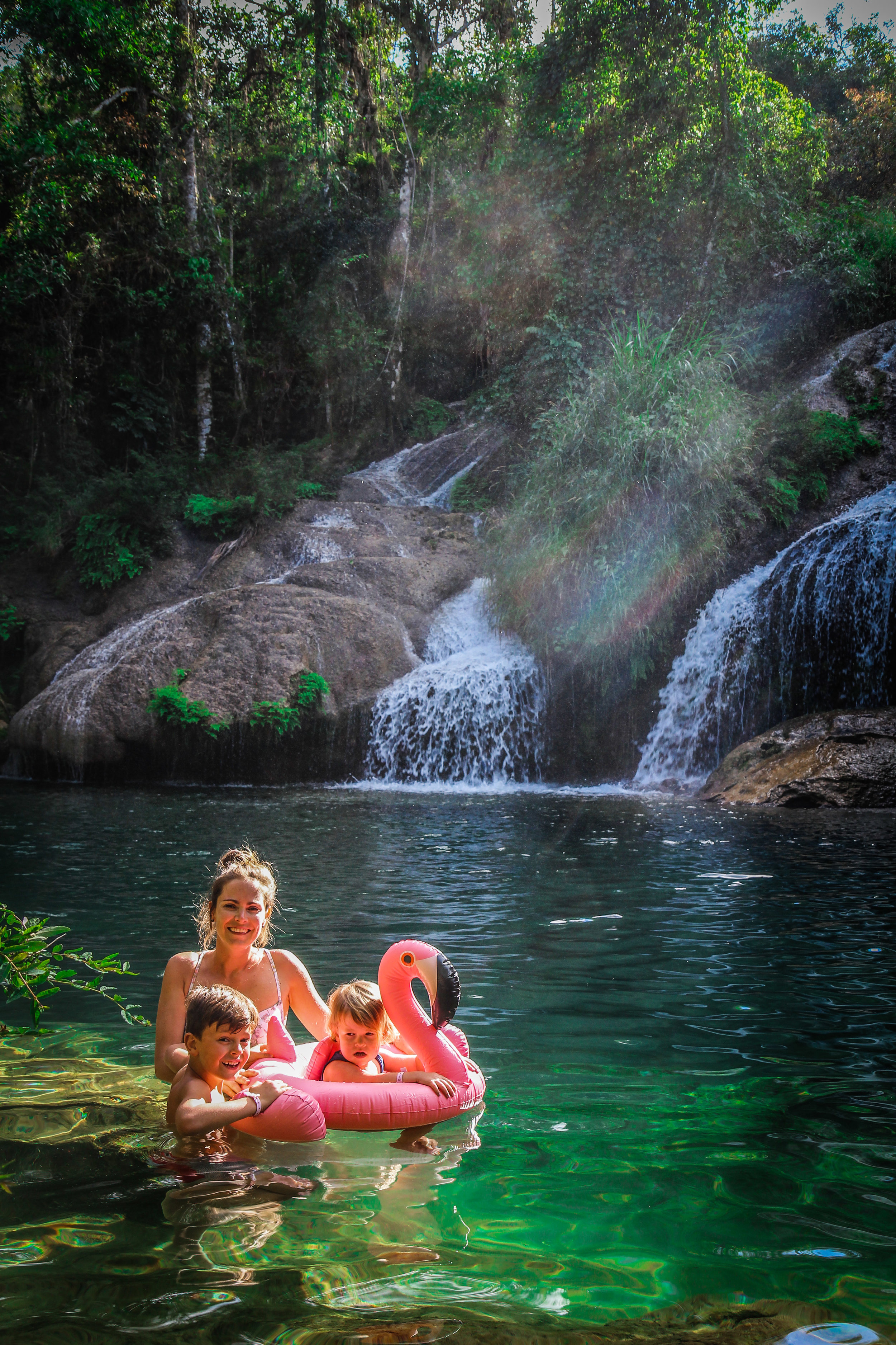 Familie foto cuba watervallen