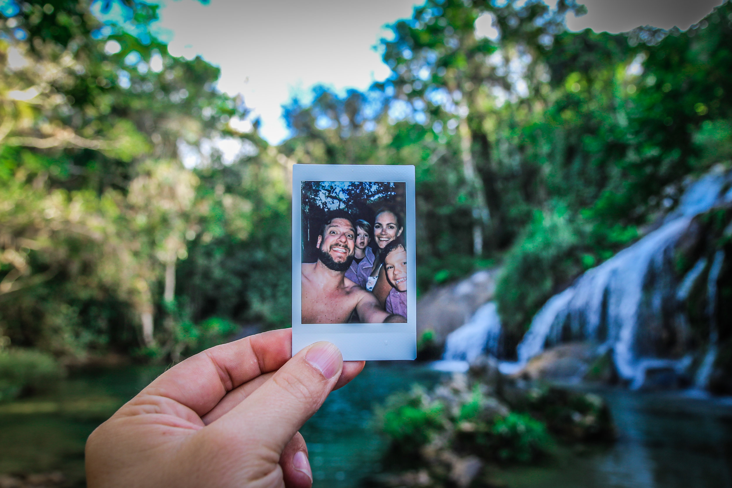 El Nicho - Watervallen cuba - polaroid