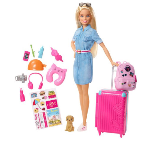 Barbie gaat op reis-pop