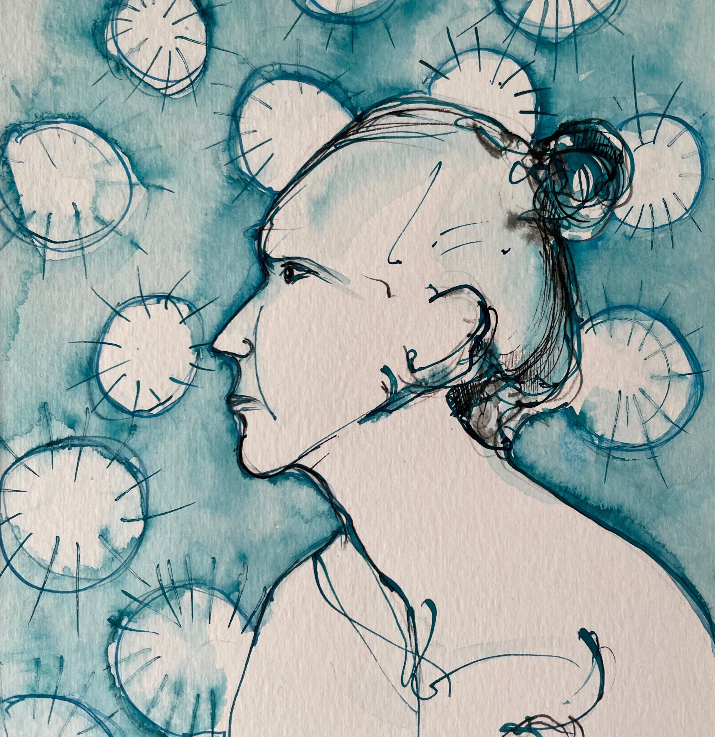 Profile - Ink Drawing