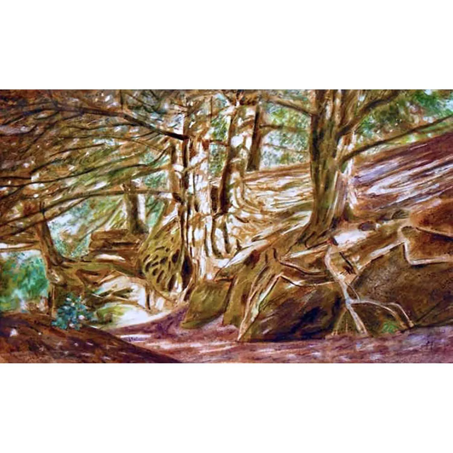 Wakehurst Yews - mixed media