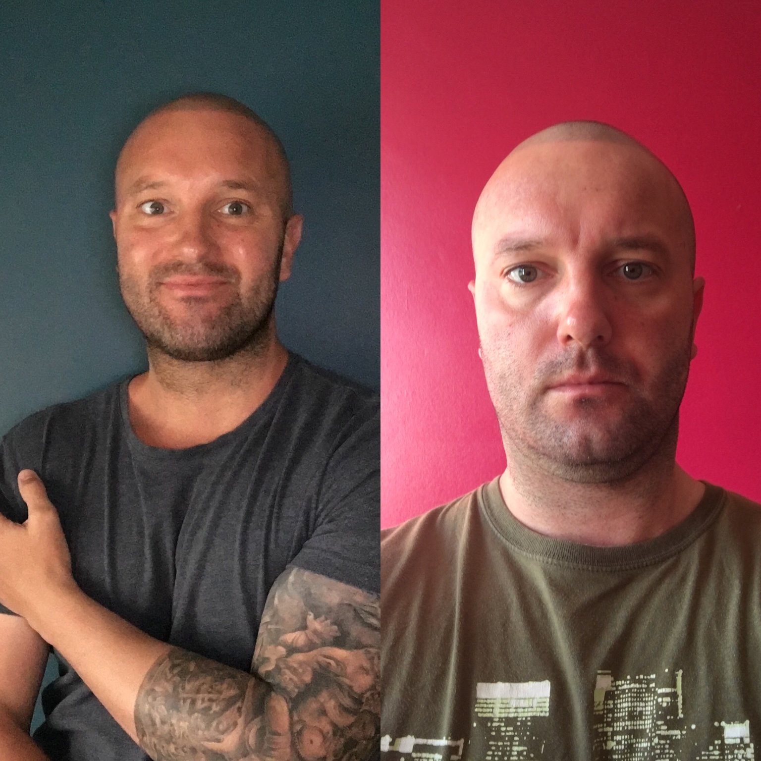 Right - at the height of my depression and contemplating suicide. I lacked direction and purpose. My outer world was an exact reflection of my inner world - lost. broken and negative. Left - two months later my life had changed direction because I asked myself better questions. I learnt to love myself and forgave myself for making some bad decisions