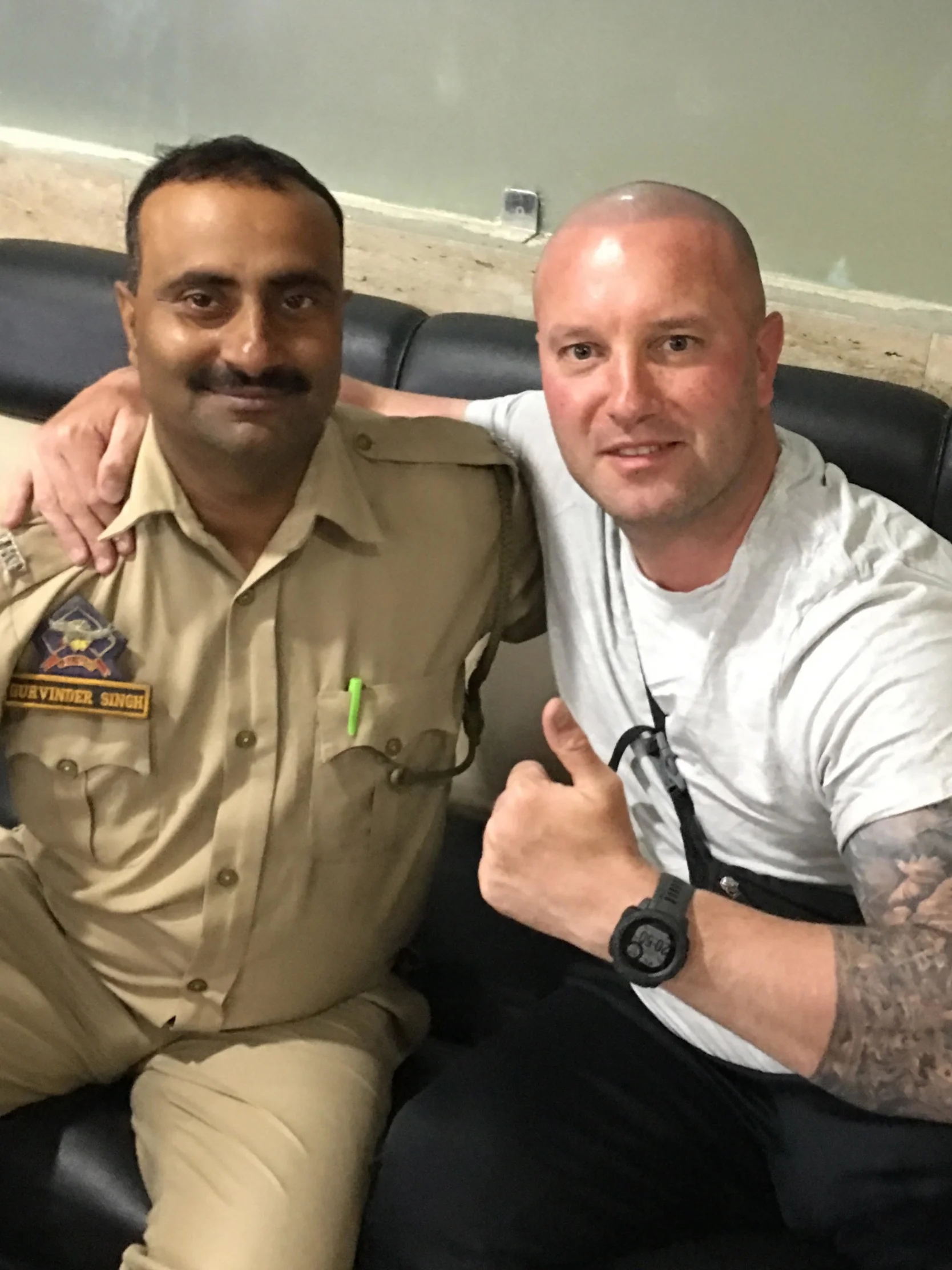 A nice surprise I received after checking in, the police offering assistance and friendly support.