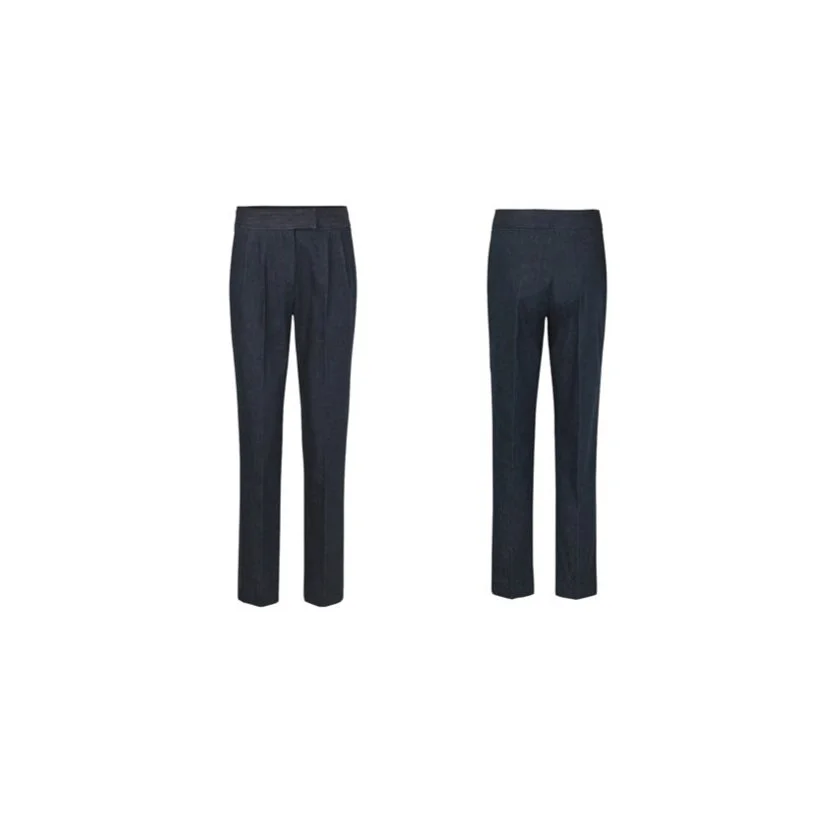 Cropped Pleated Chopstick trouser