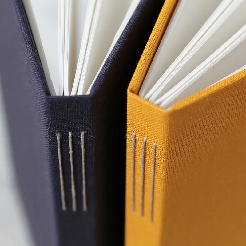 handmade long stitch bullet journals by Kaija Rantakari / www.paperiaarre.com