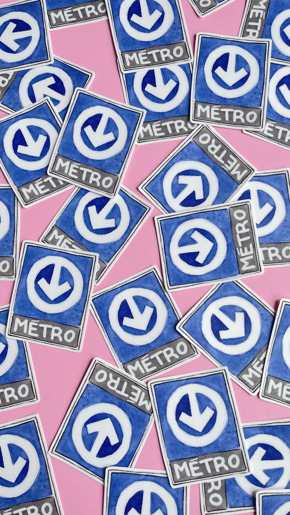 Metro Sign Sticker — Natalie Czerwinski Illustration Metro Sign Sticker — Natalie Czerwinski Illustration