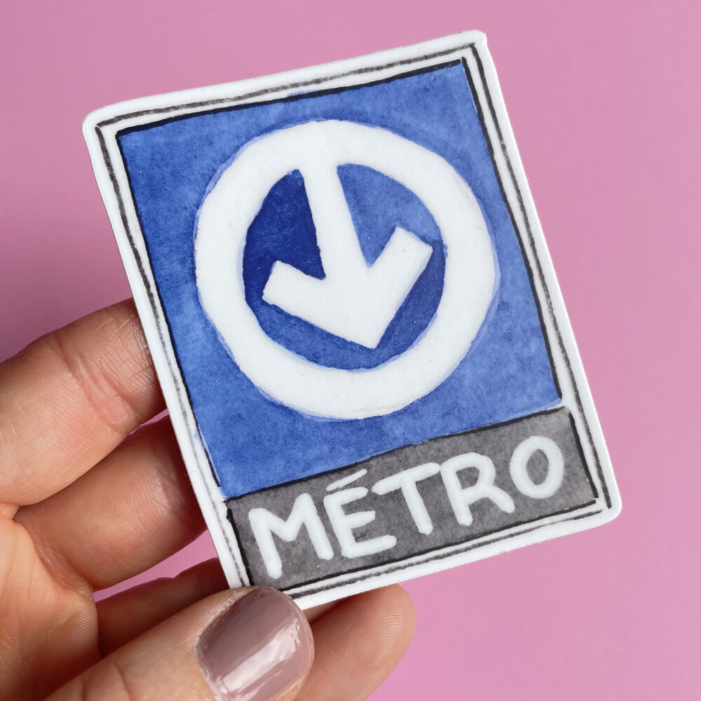 Metro Sign Sticker — Natalie Czerwinski Illustration