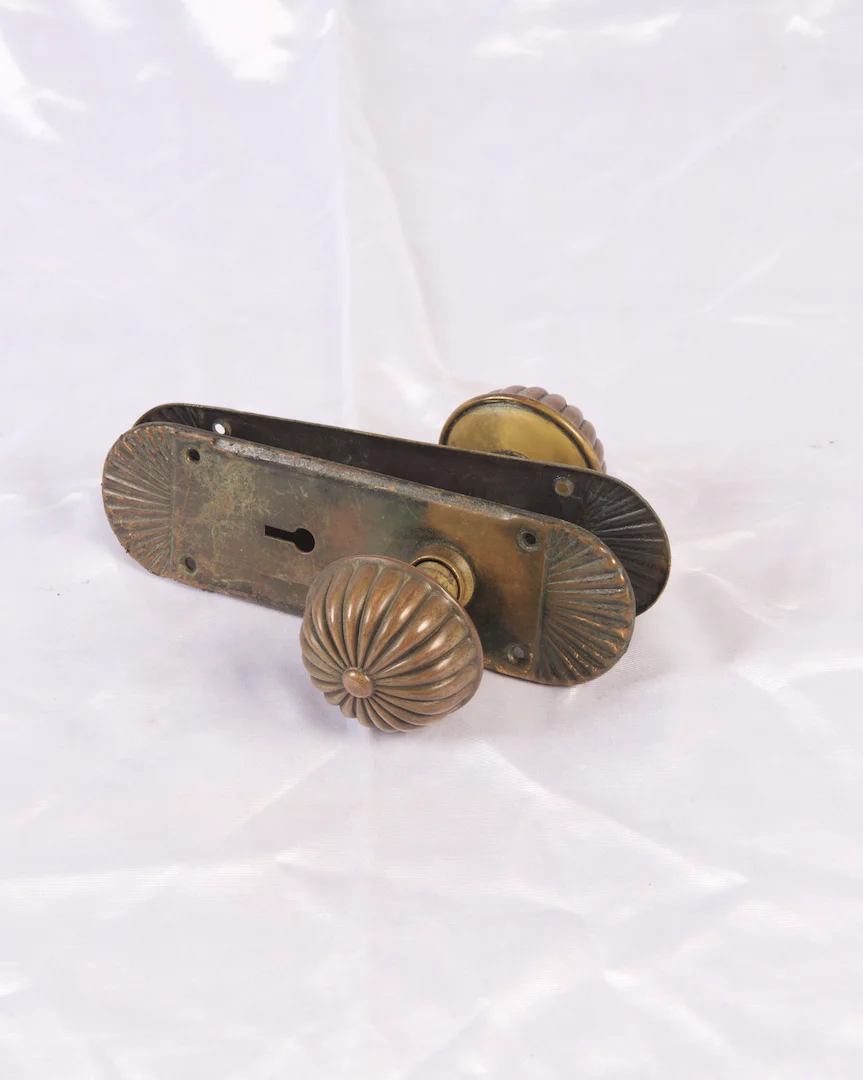 Art Nouveau door knob set