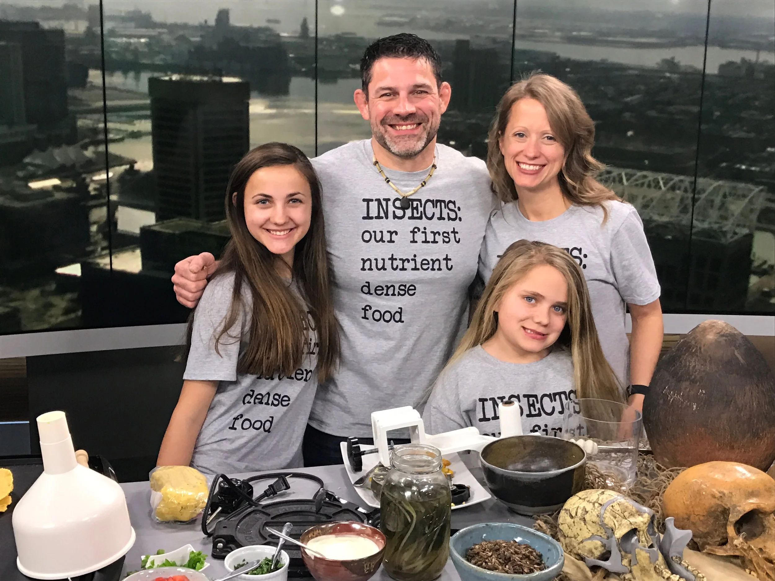 Cooking Cricket Tacos for WBAL News in Baltimore
