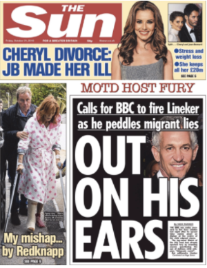 Mis-step: Lineker front page a 'mistake for Gallagher'