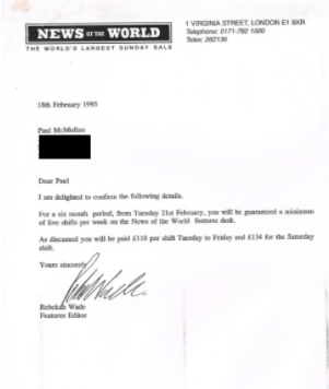 Signed: Rebekah Wade hires Mr McMullan