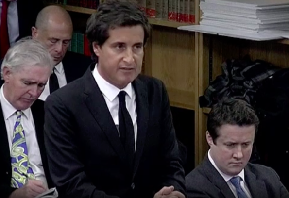 Claimants' barrister David Sherborne at the Leveson Inquiry in Press misconduct