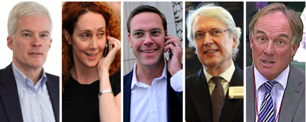"Non admissions": l-r Chapman, Brooks, Murdoch, Hinton, Crone