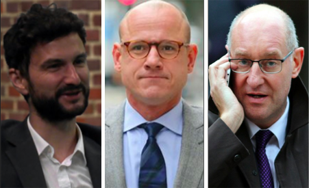 l-r, Rhodri Phillips, Chris Pharo, and Nick Parker