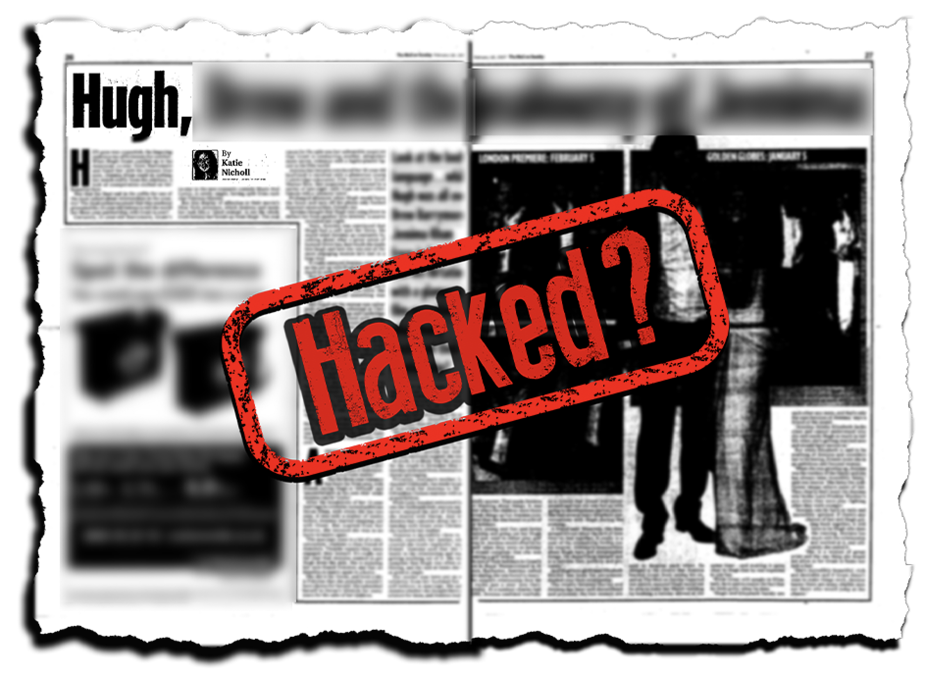 Controversy: The Katie Nicholl article that sparked a war of words between Mr Grant and  Mail  editor Paul Dacre