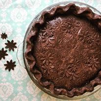 Cherry Pie with chocolate crust