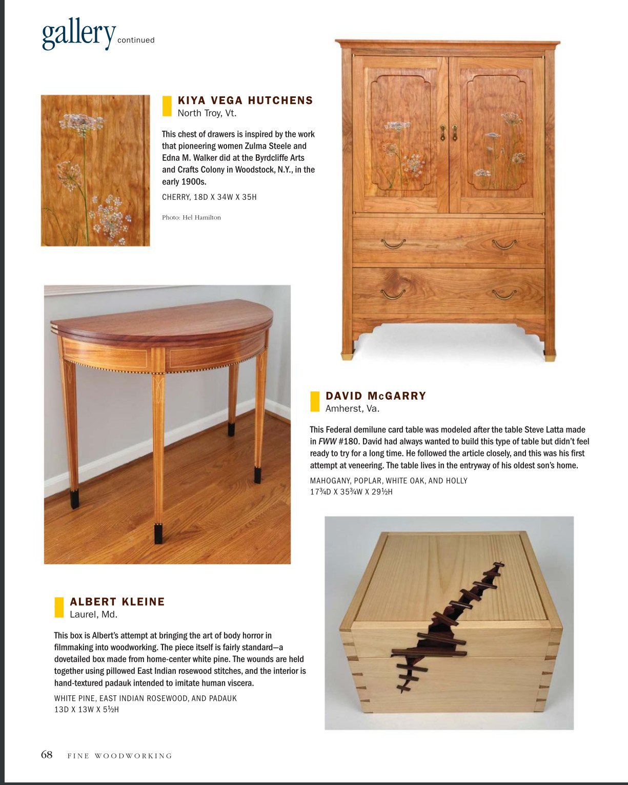 Fine Woodworking Gallery Submissions