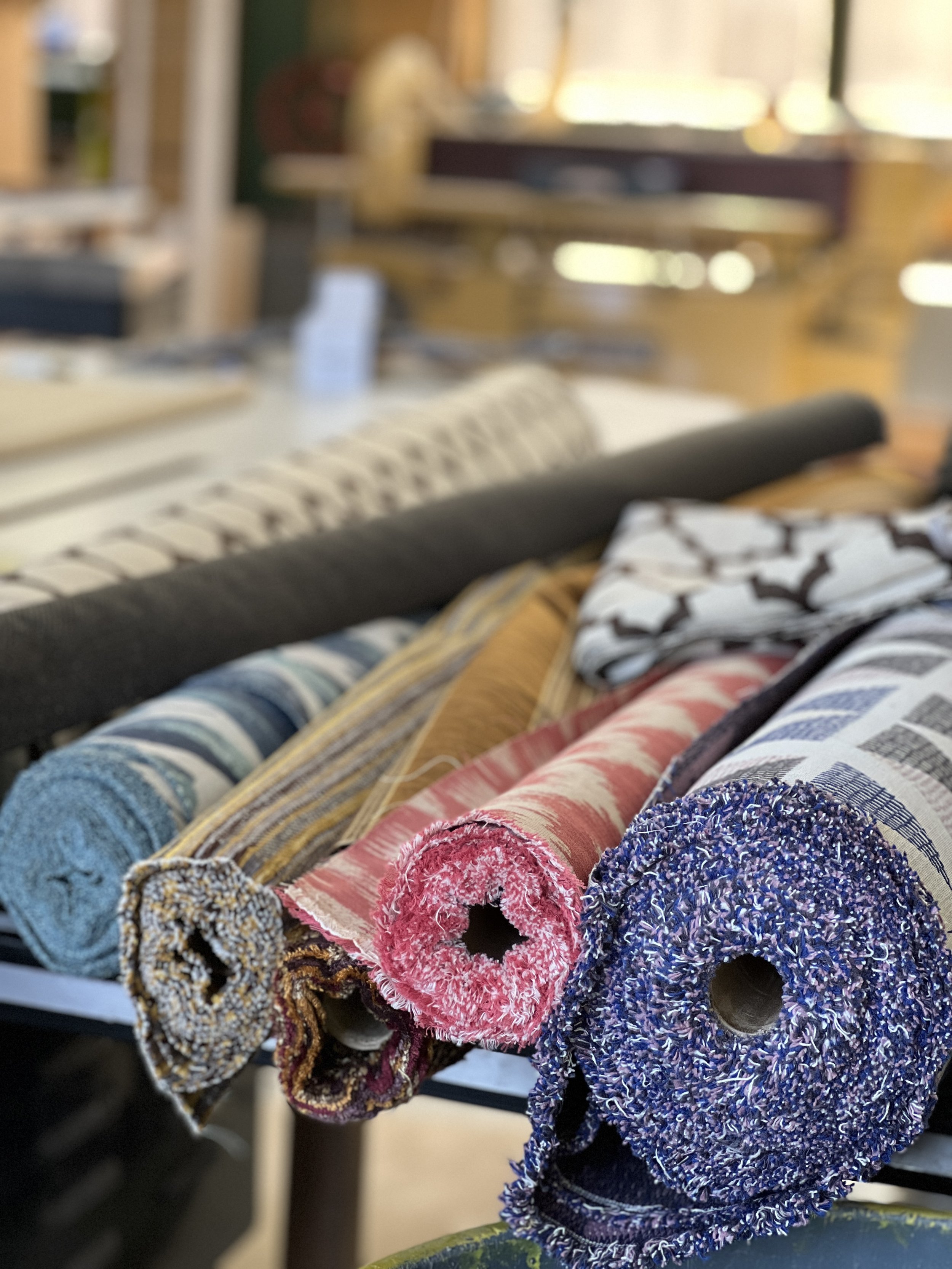 Fabric Selections from an SBWI Upholstery Class