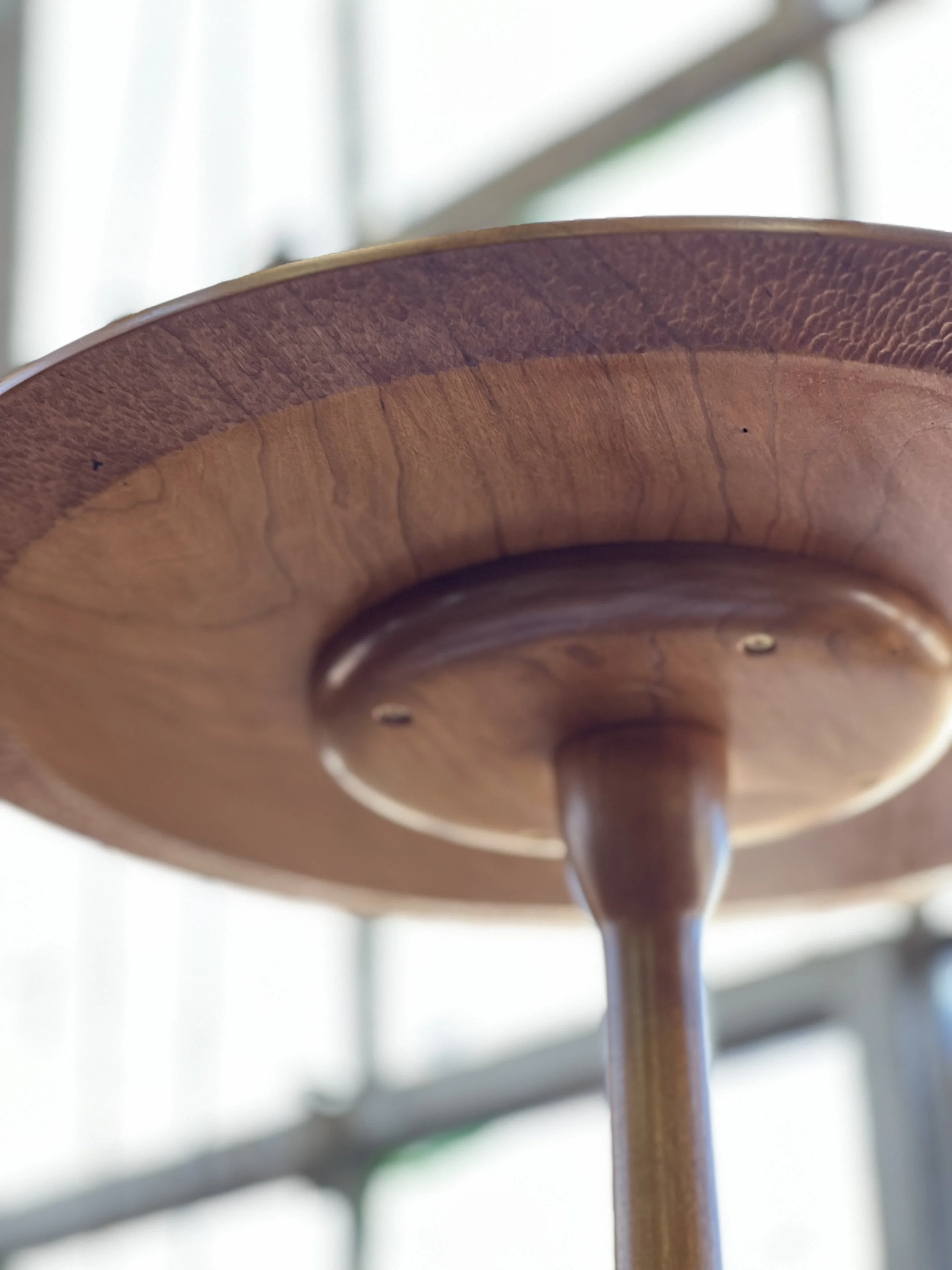Fine Detail of a table made by furniture design students in Adrian, Michigan.