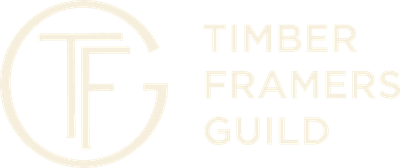 Logo of Timber Framers Guild with stylized T and F inside a circle, and the words 'Timber Framers Guild' next to it.