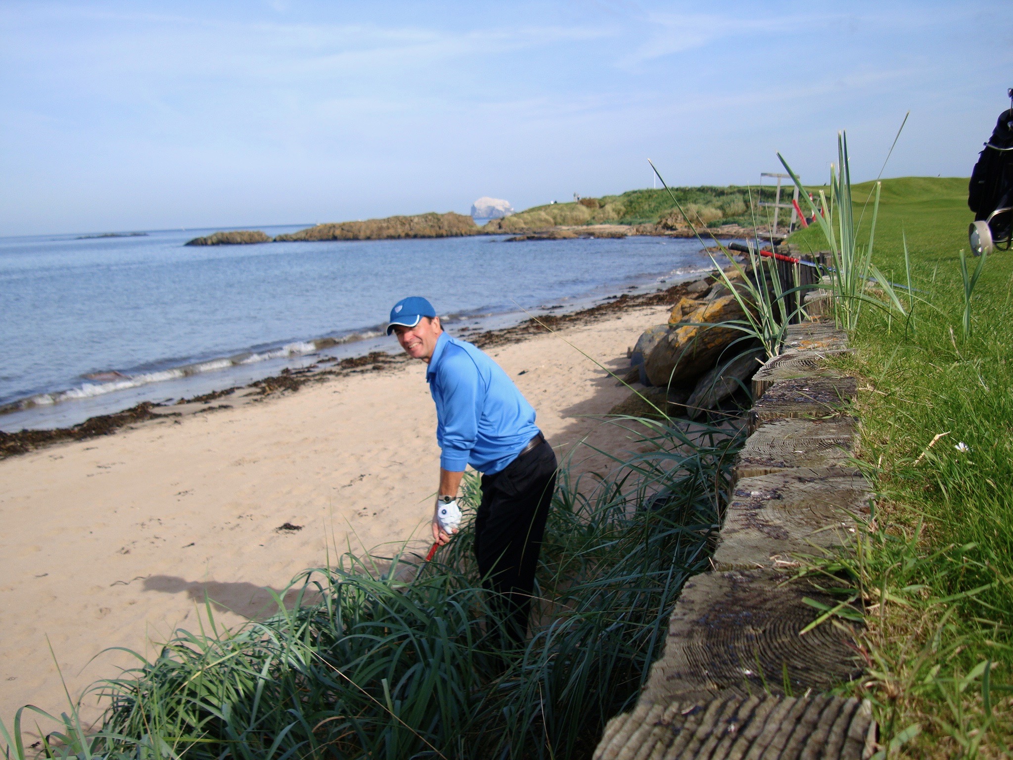 Beached at the second hole