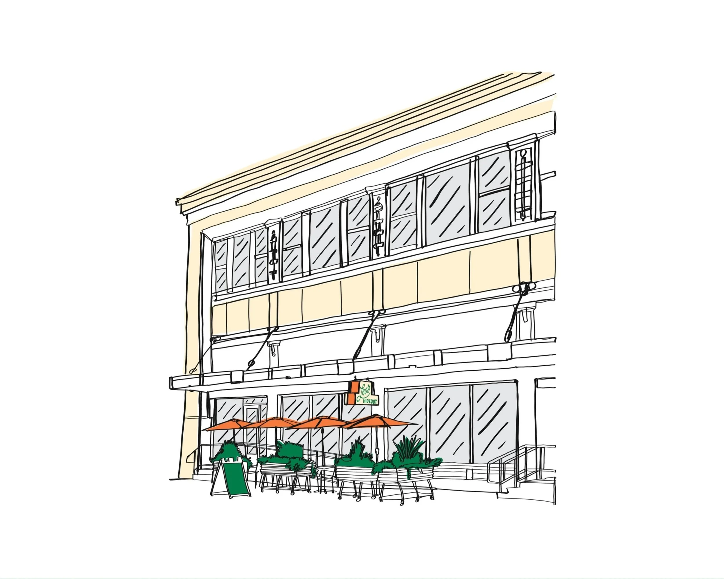 Leos Hideout San Antonio Empty Stomach Website Sketch