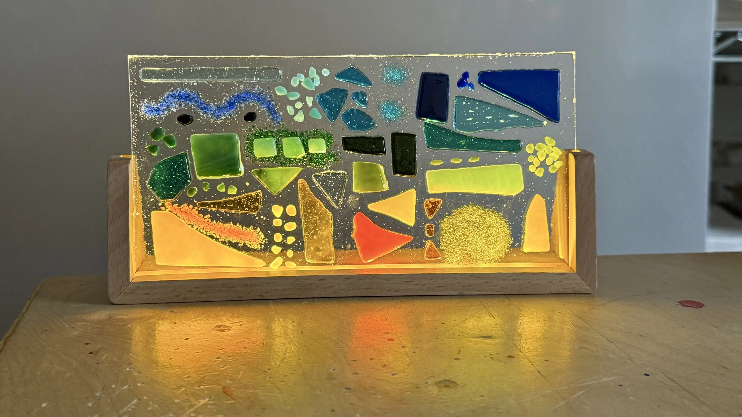New! Fused Glass Night Light
