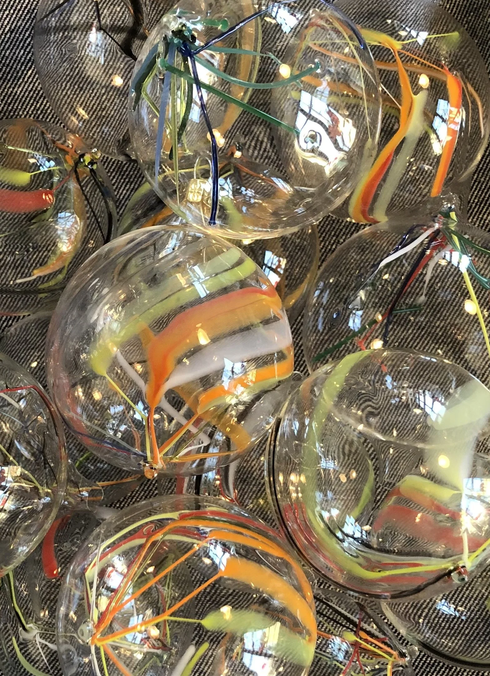 New! Blown Glass Stringer Ornaments 