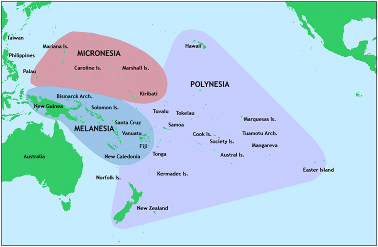 Micronesia, Melanesia, Polynesia.png