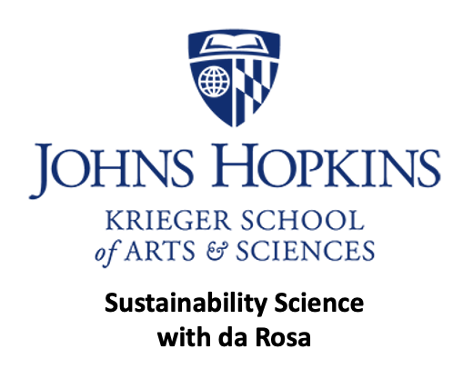 JHU Sustainability Science with da Rosa