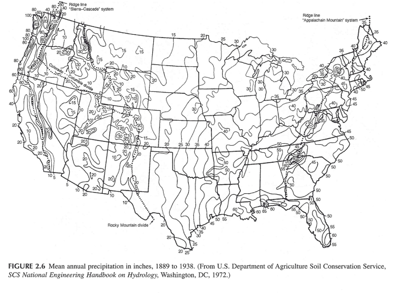 Mean Precipitation for USA.png