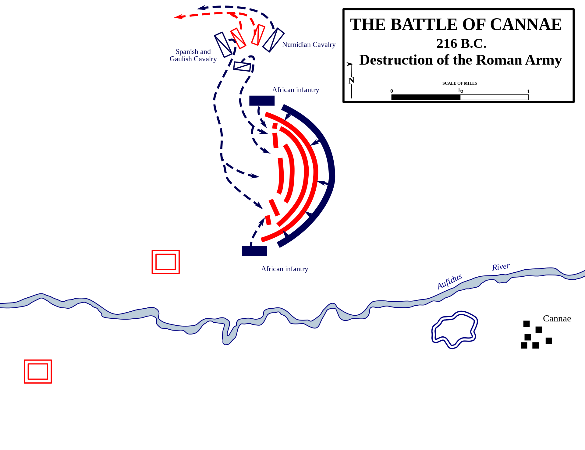 216 BCE The Battle of Cannae Destruction of the Roman Army.png