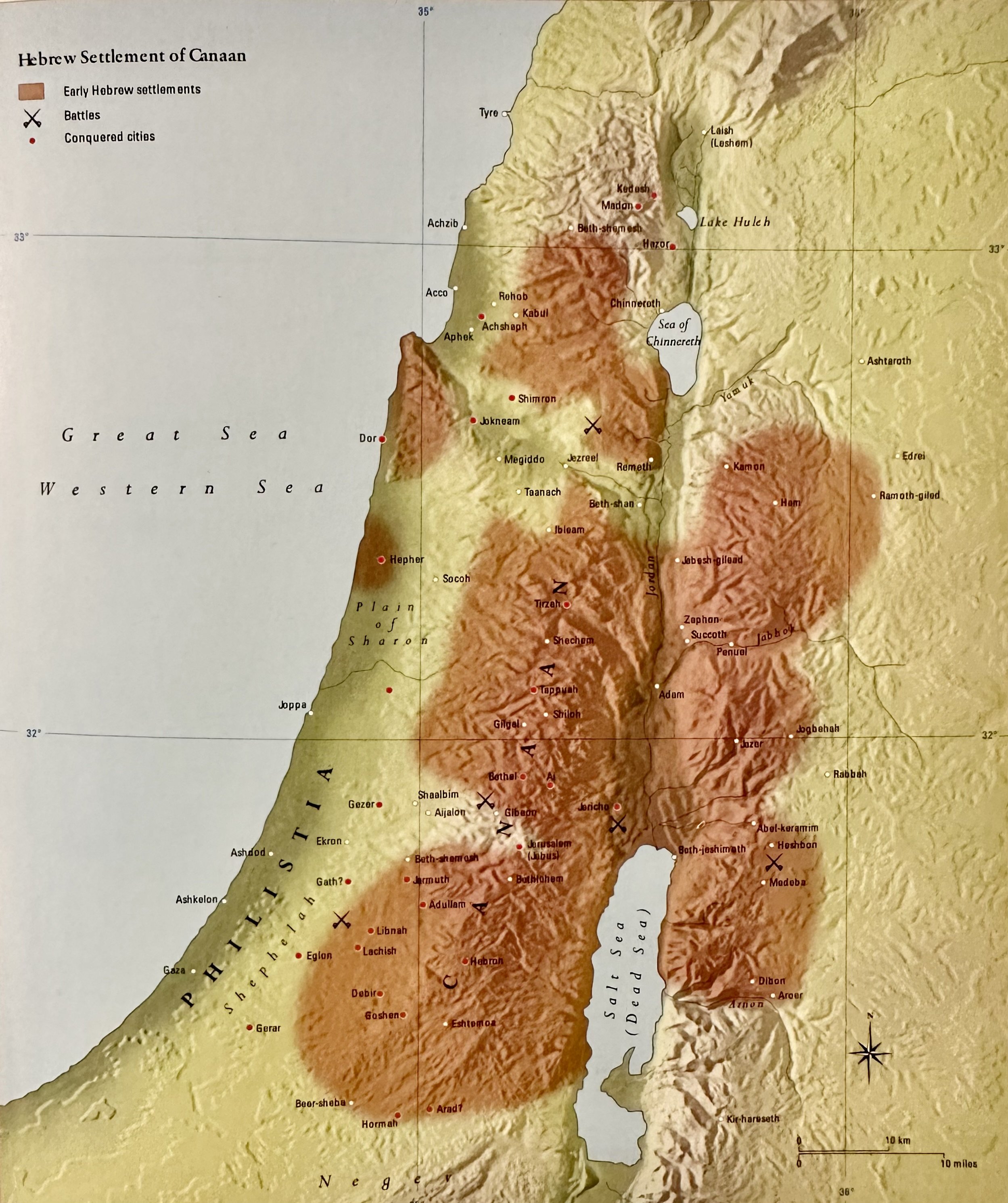 ~1200 BCE Hebrew Settlements of Canaan Atlas of the Bible.jpeg