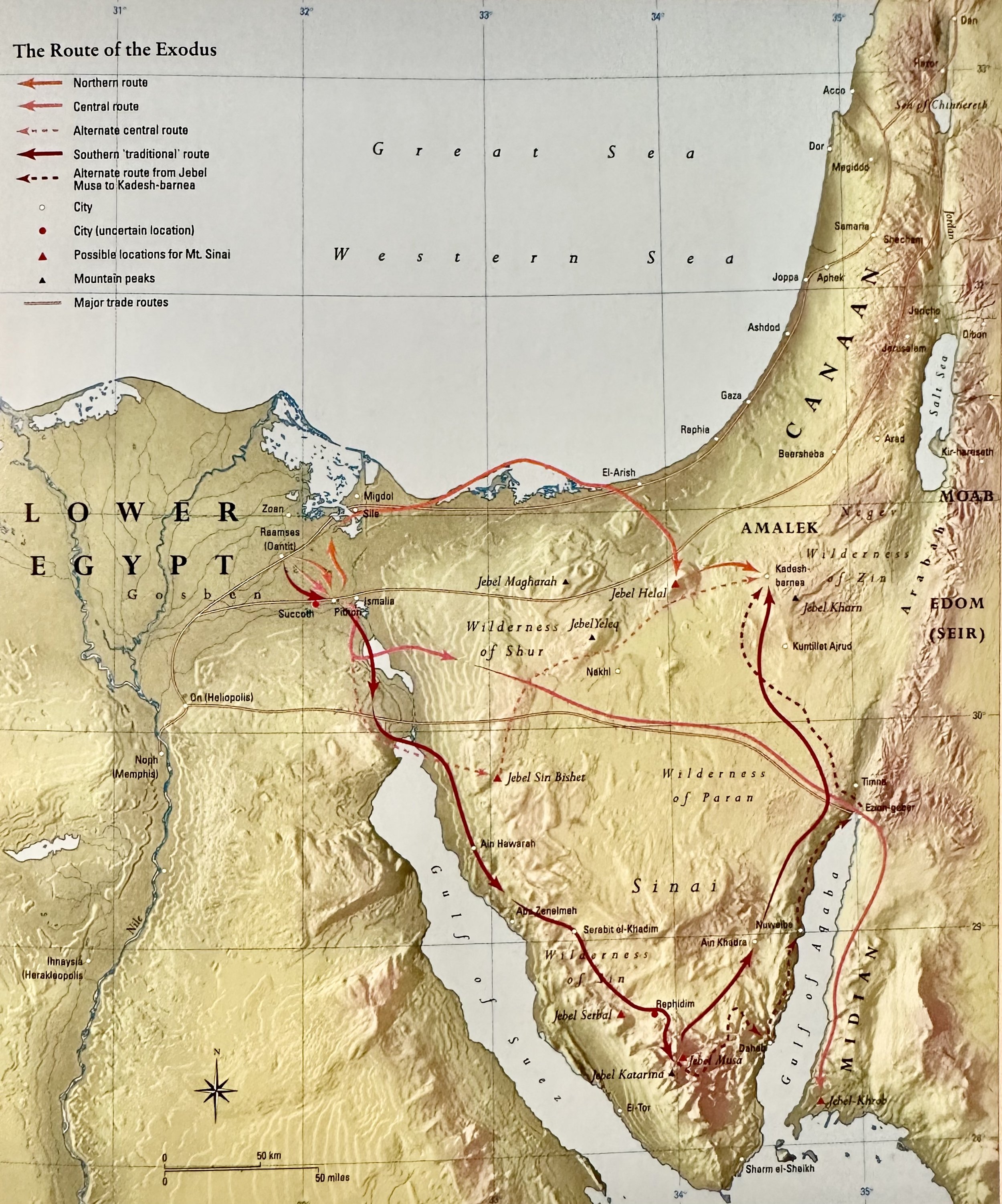 ~1250-1210 BCE Route of the Exodus Atlas of the Bible.jpeg