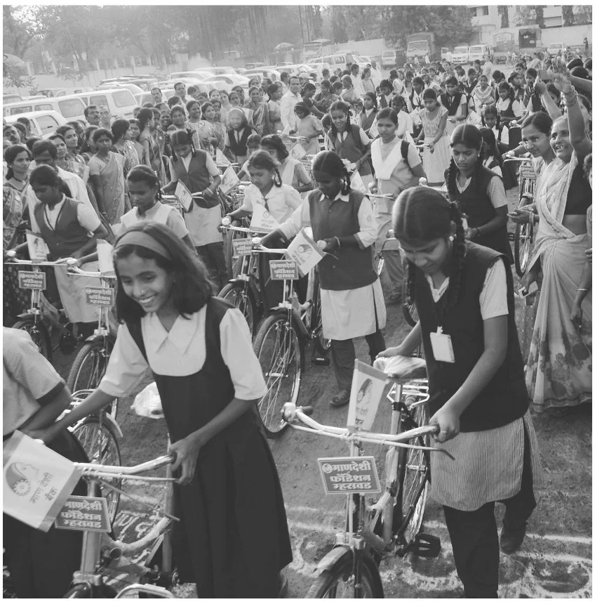 Indian Girls with Free Bikes Attenborough.jpeg