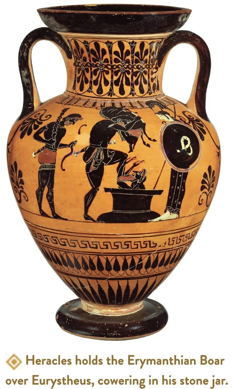 Heracles holds the Erymanthian Boar over Eurystheus.jpeg