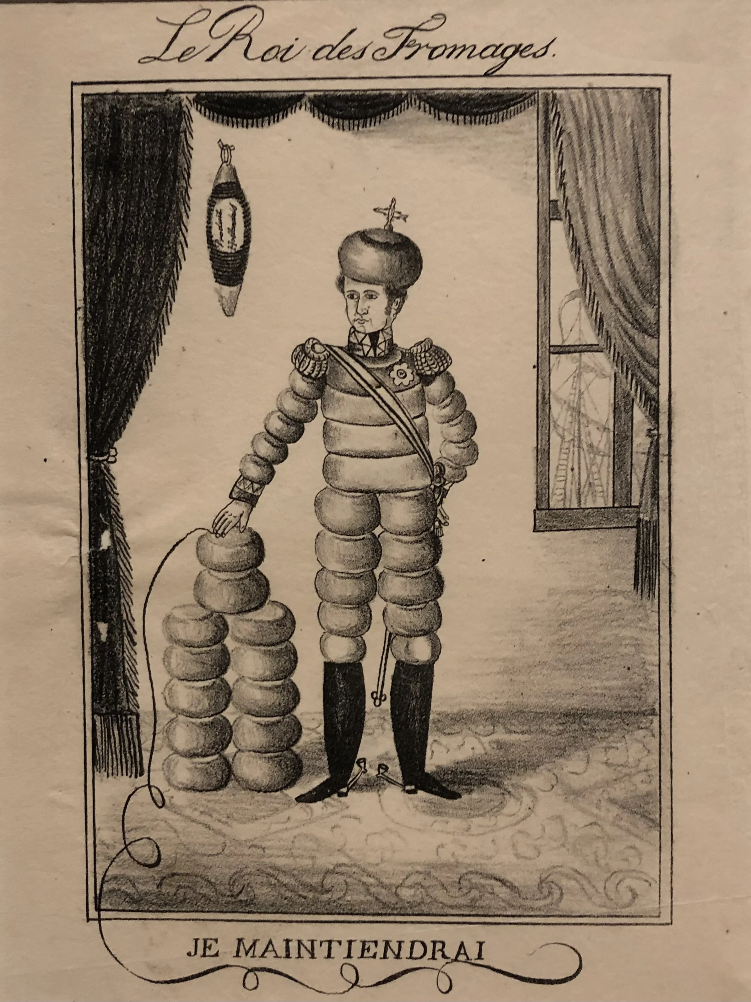 1830 Dutch King William I as "King Cheese'