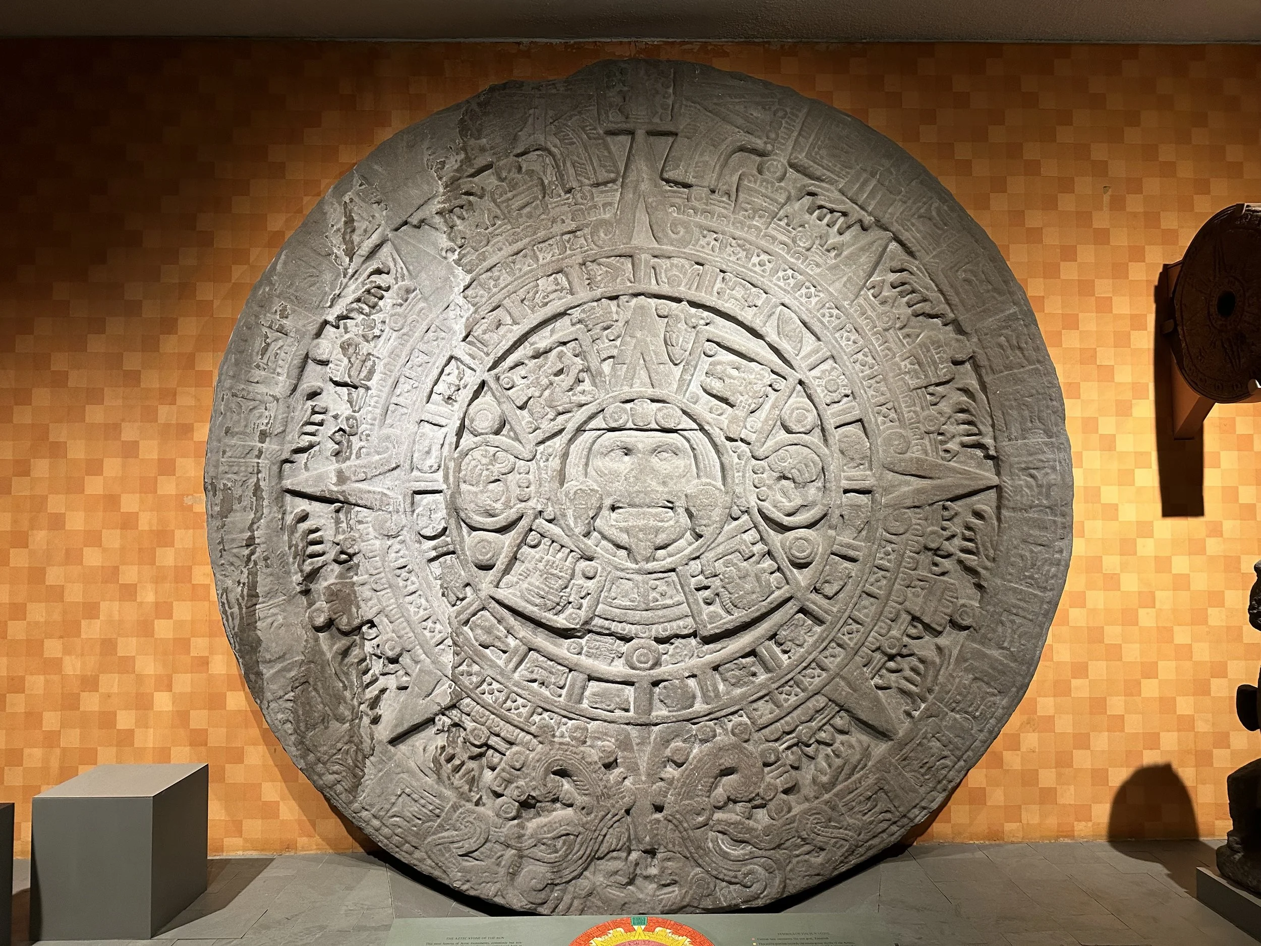 Aztec Stone of the Sun Early Human Settlement Sites South America Azteca American Museum of Natural History