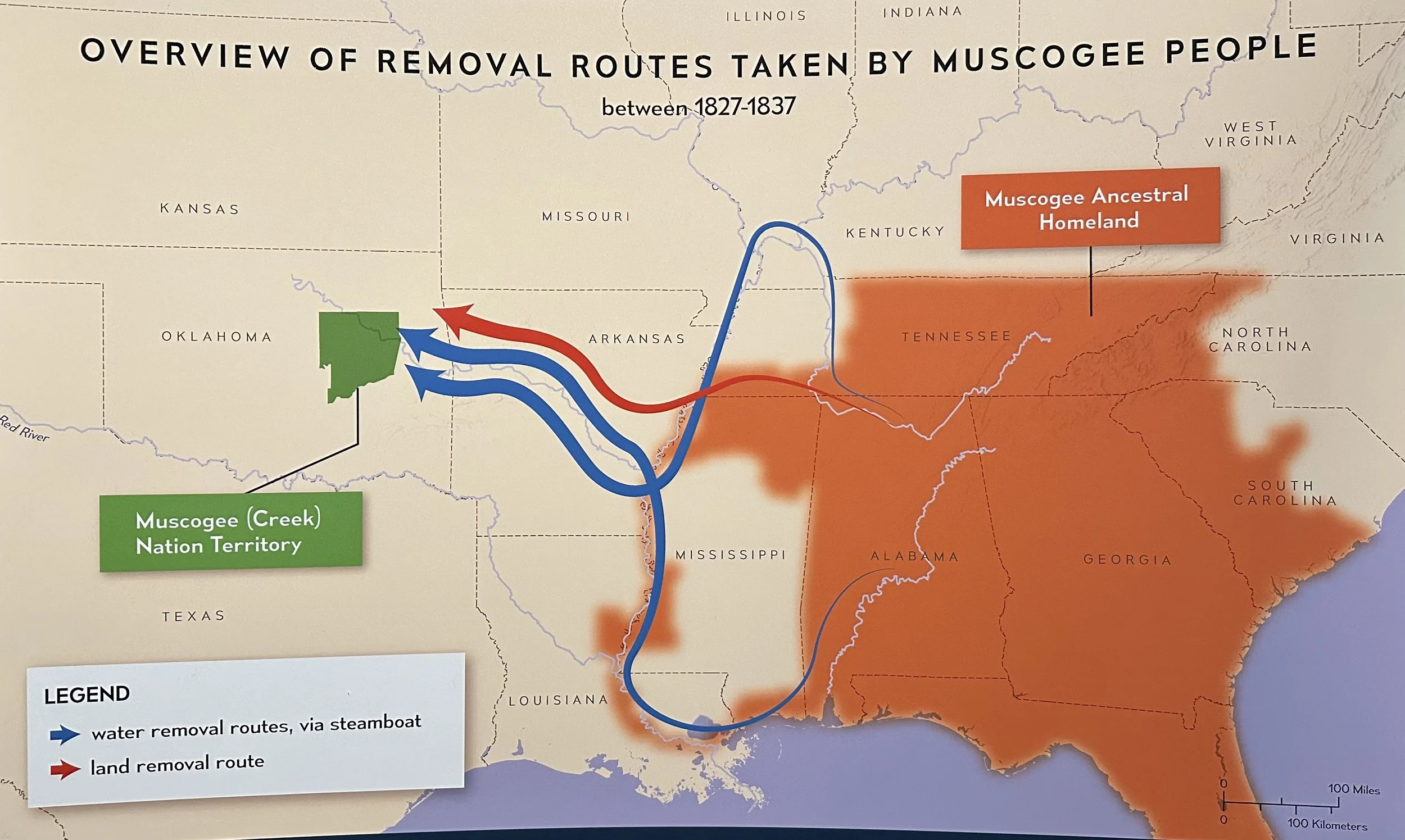 1827-1837 Muscogee Indian Removal