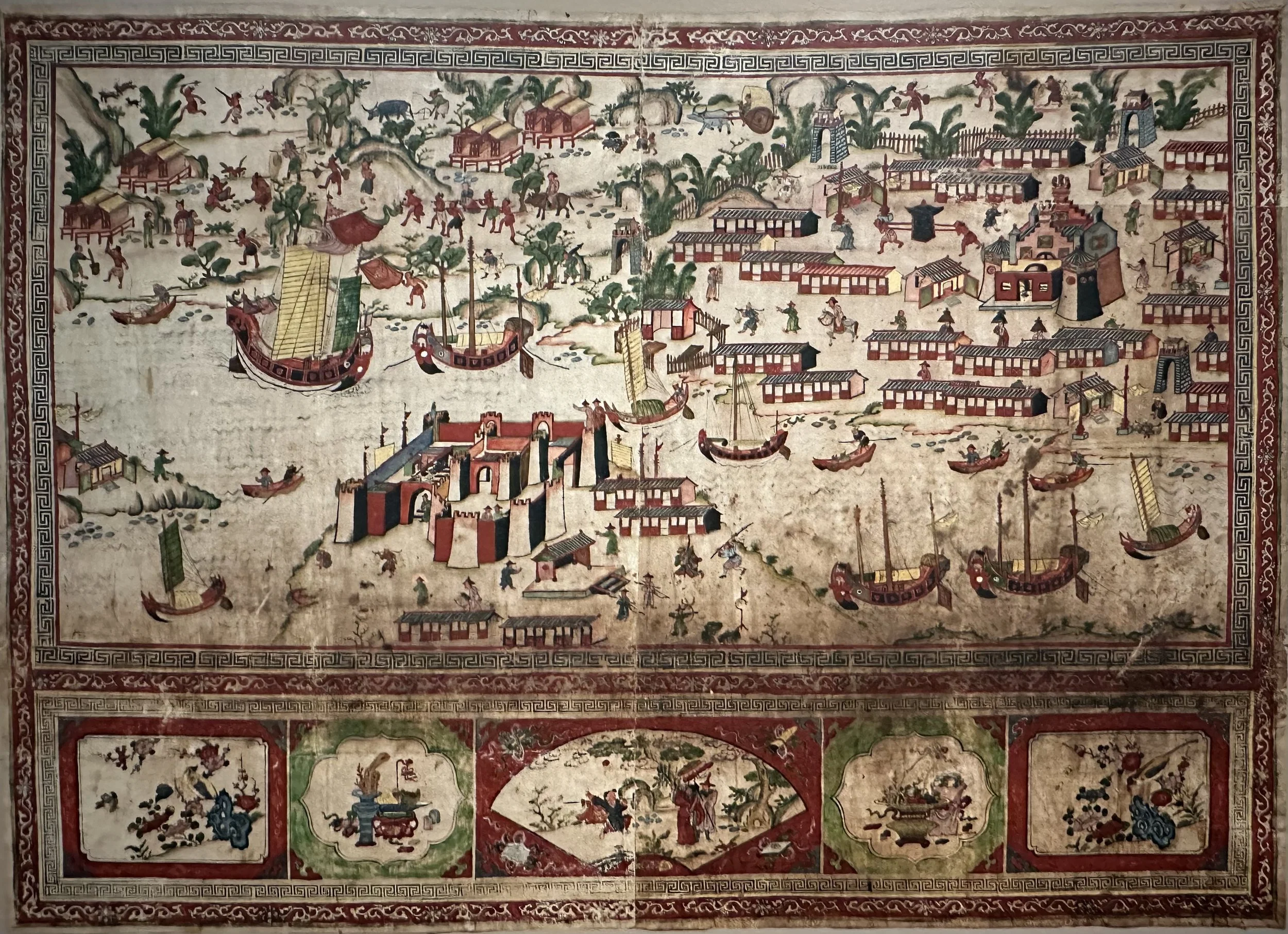 1752 Map of Tainan and Waterways