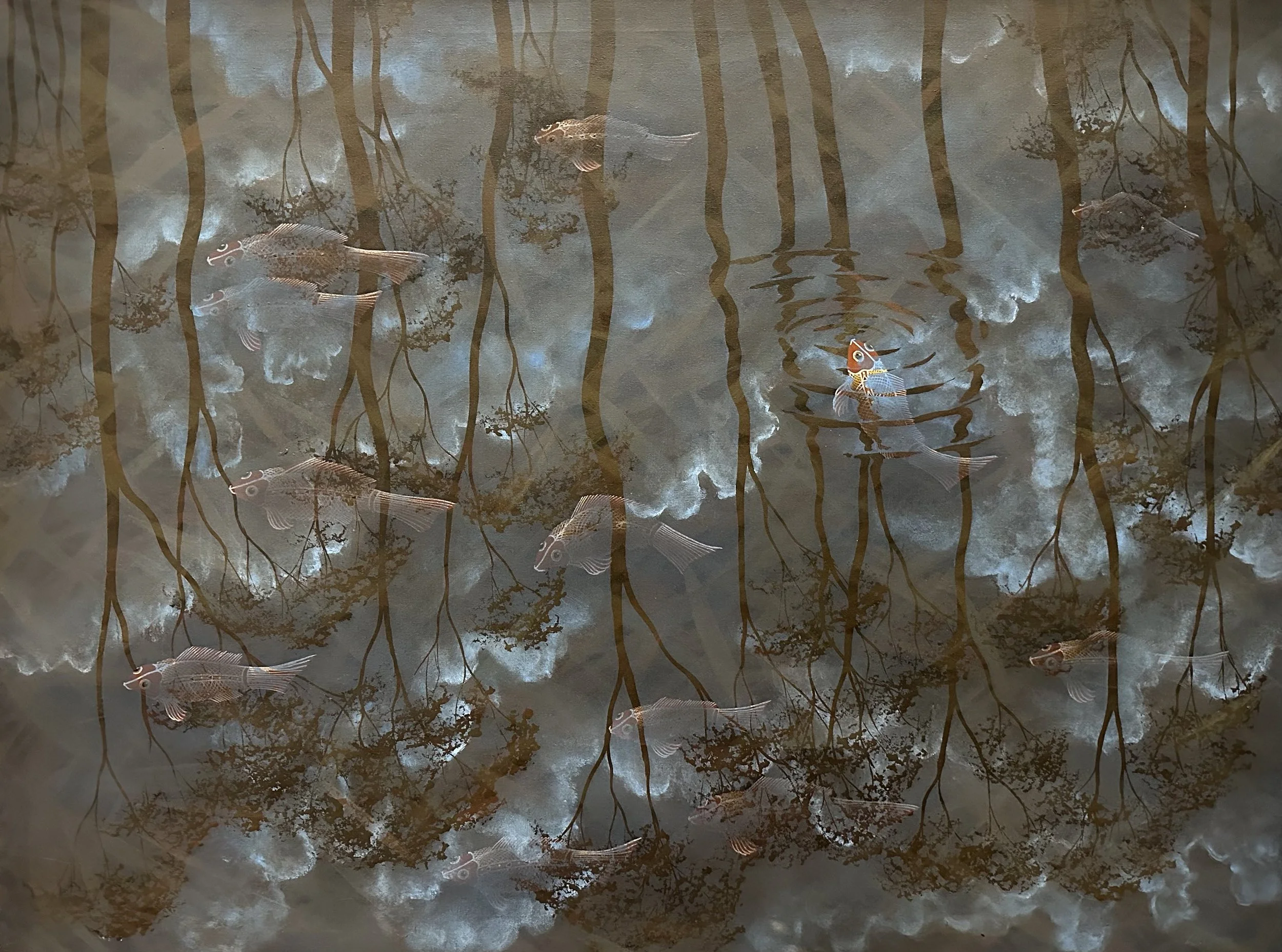 1993 Gathering Storm by Lin Onus