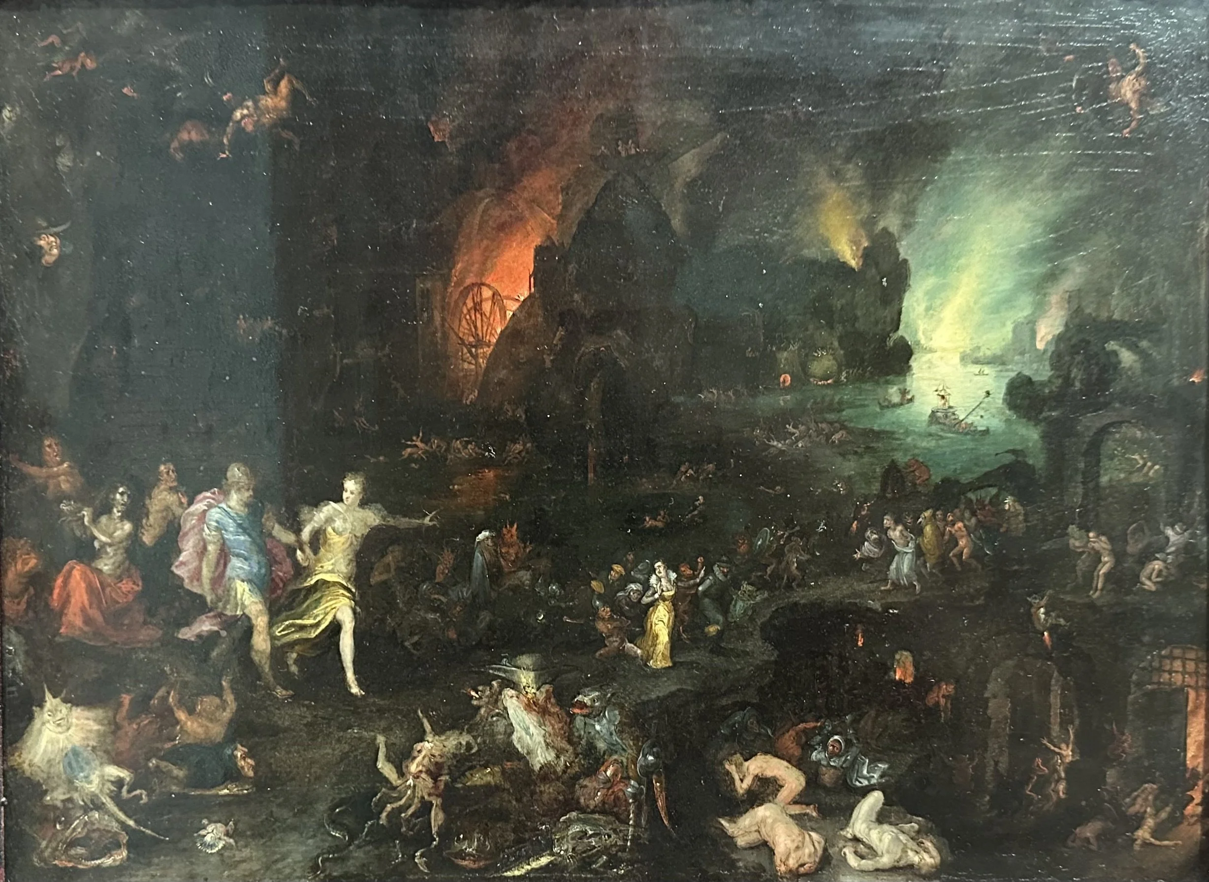 ~1670 Painting Aeneas in the Underworld by Jan Brueghel II