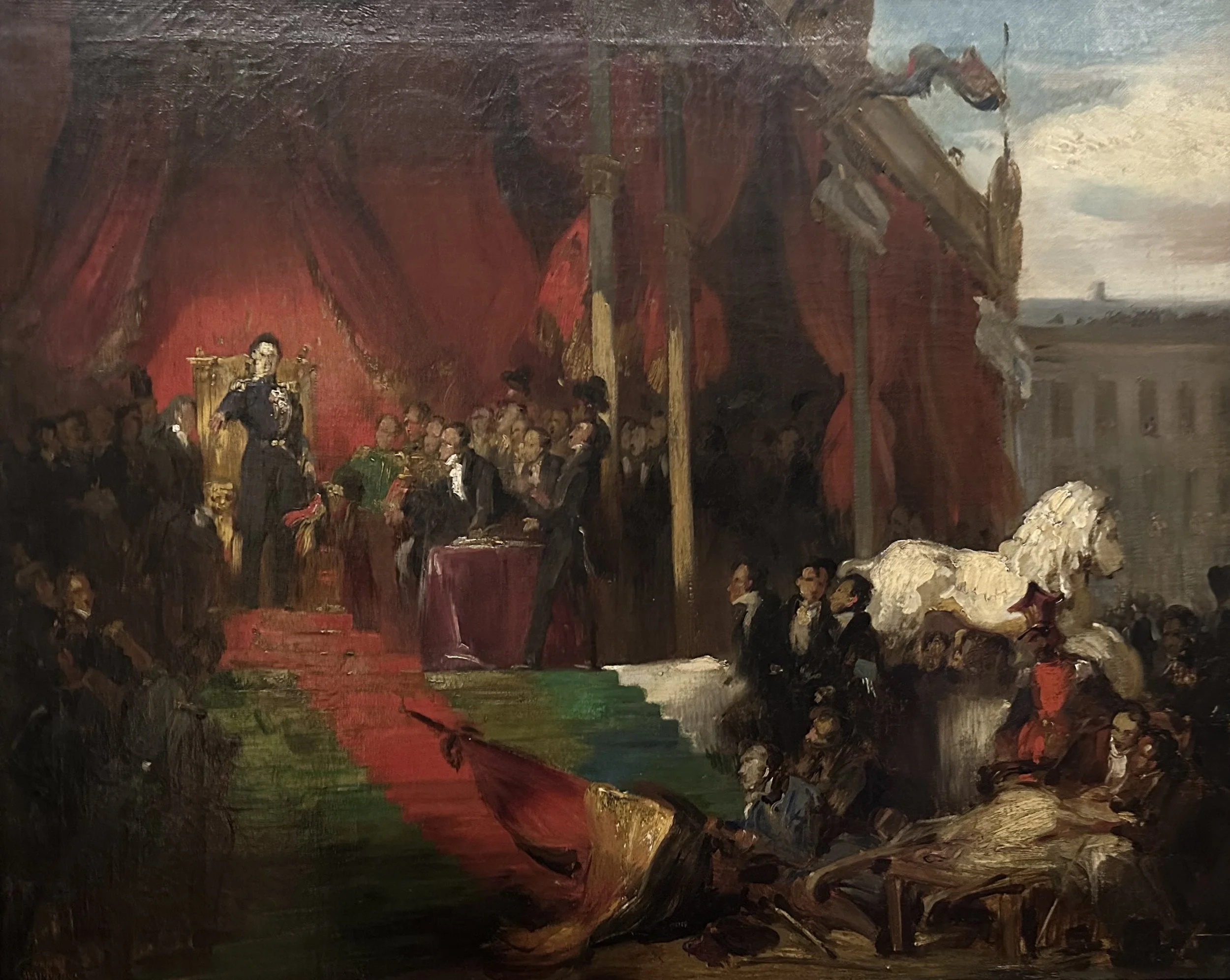 1831 Painting King Leopold I takes the Oath on 21 Jul 1831 by Gustaf Wappers