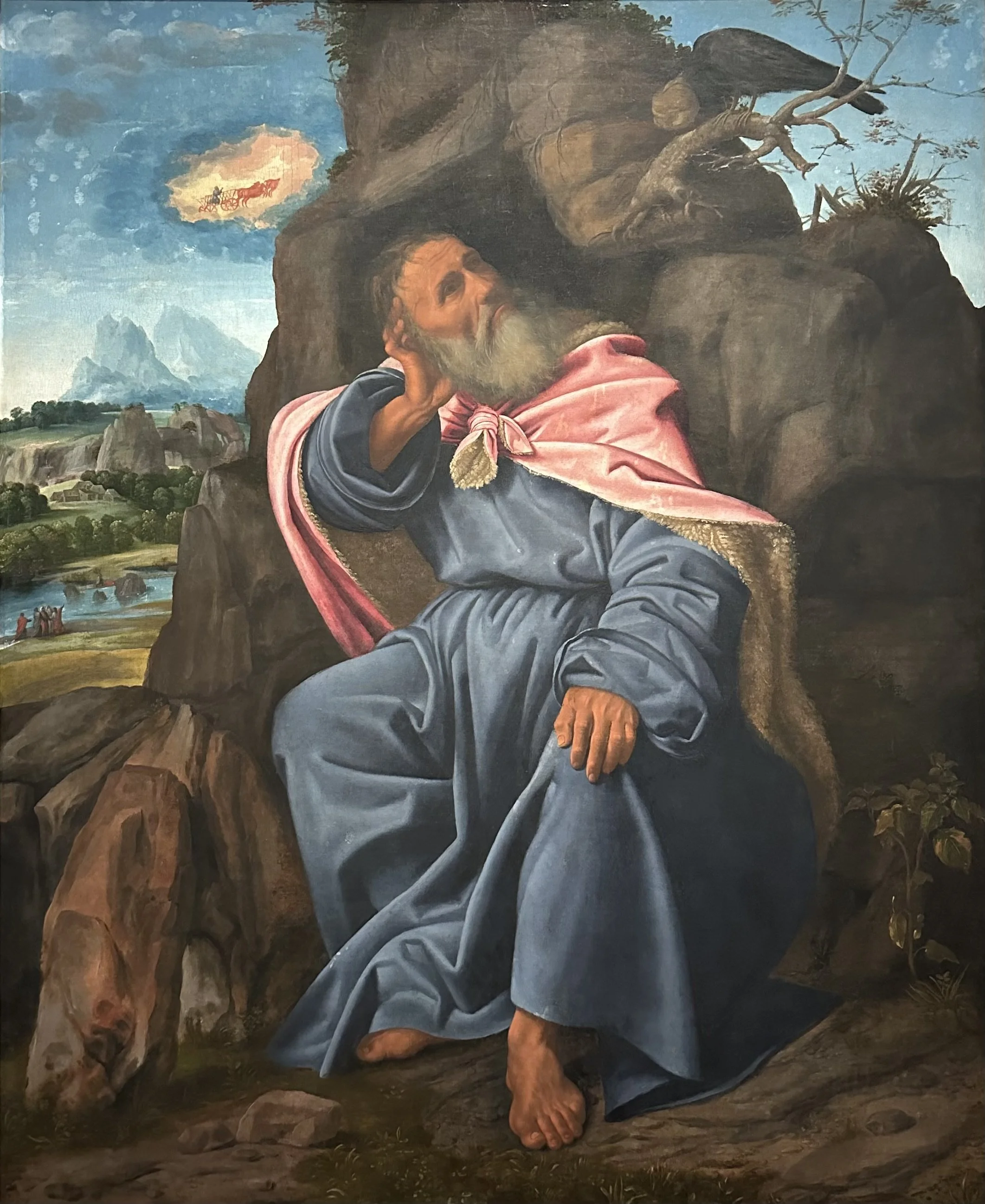 1510 Elijah Fed by the Raven by Giovanni Girolamo Savoldo
