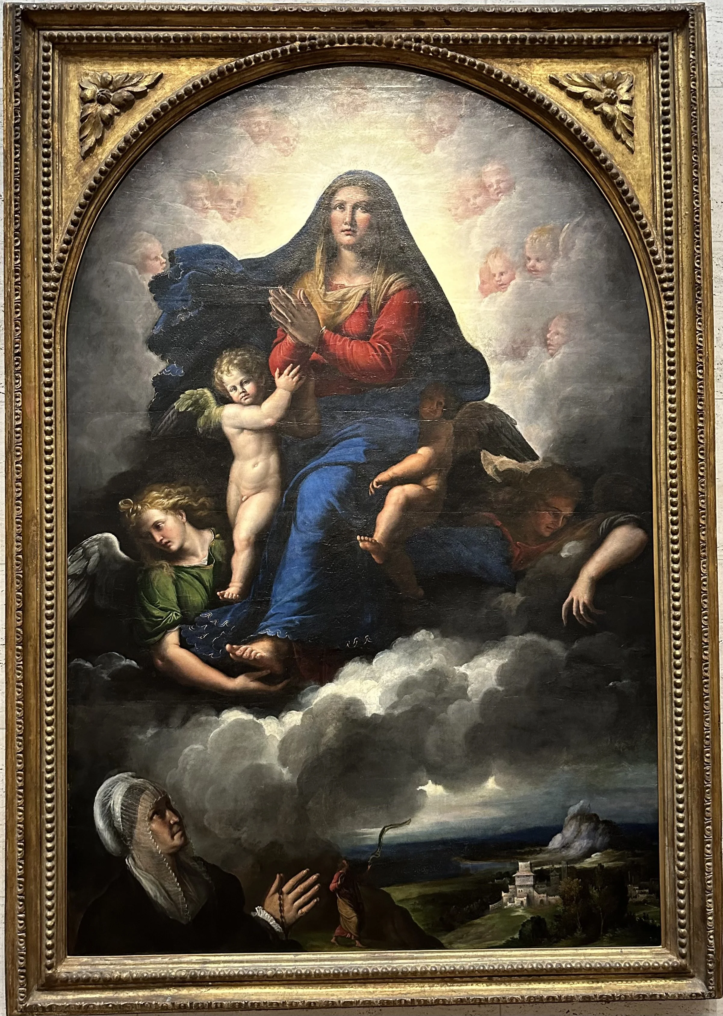 1540 The Apparition of the Virgin by Girolamo Da Carpi