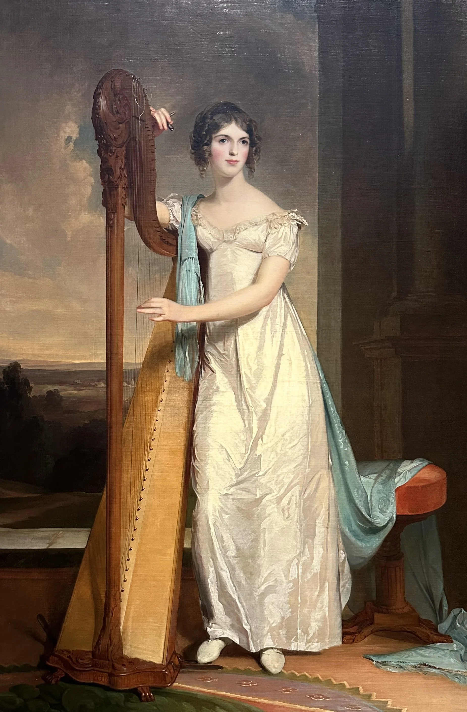 1818 Lady with a Harp- Eliza Ridgely by Thomas Sully