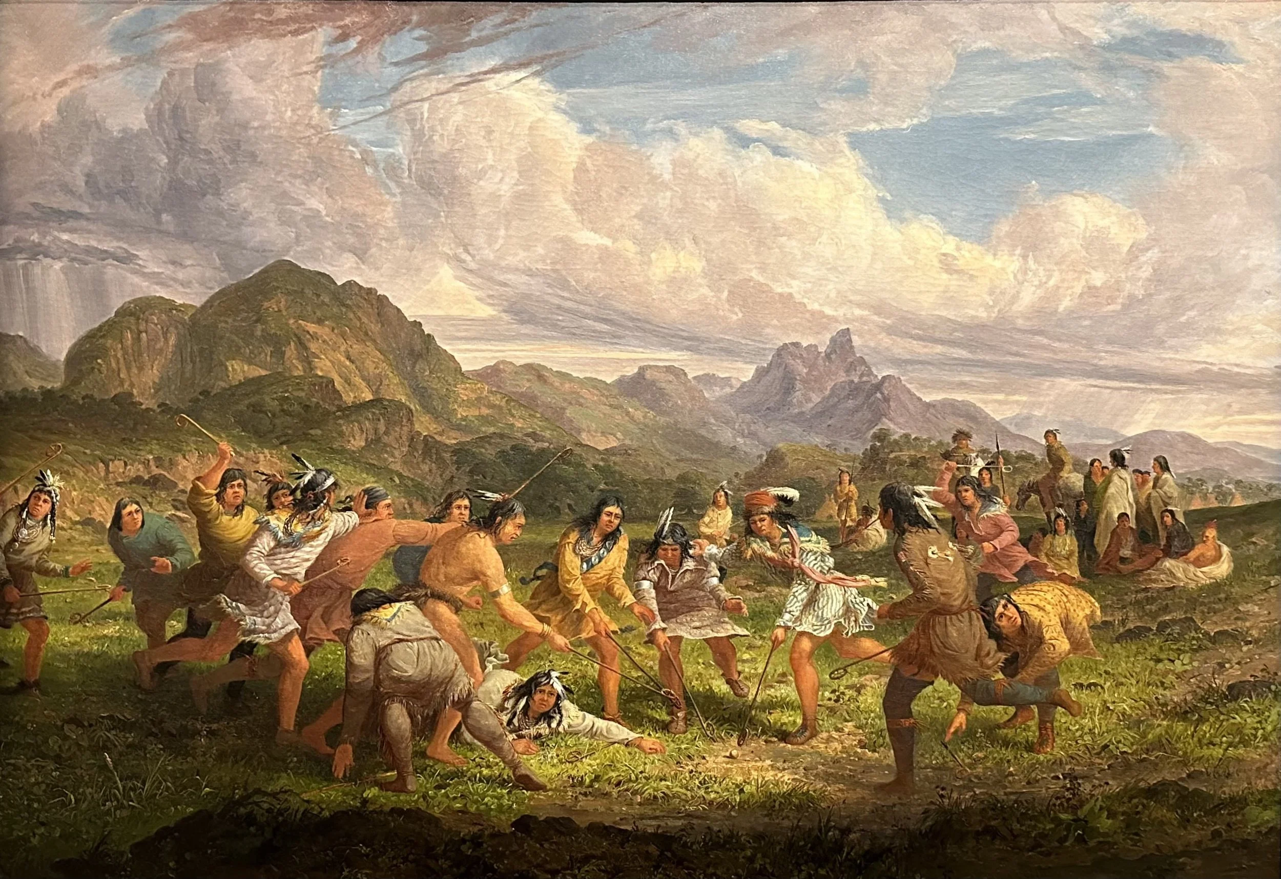 1851 Ball Playing among the Sioux Indians by Seth Eastman