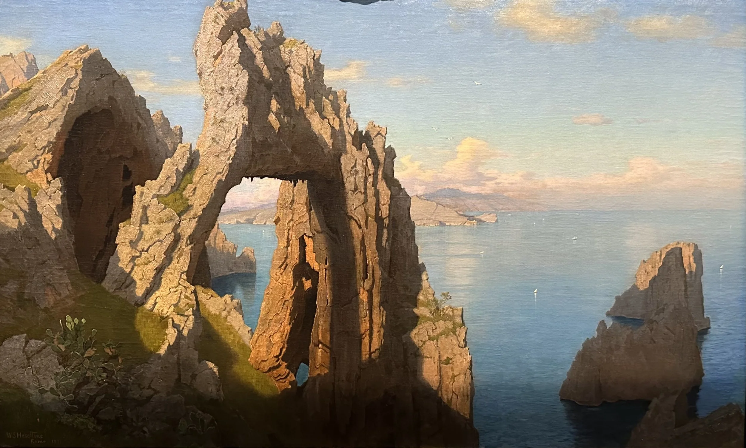 1871 Natural Arch at Capri by William Stanley Haseltine