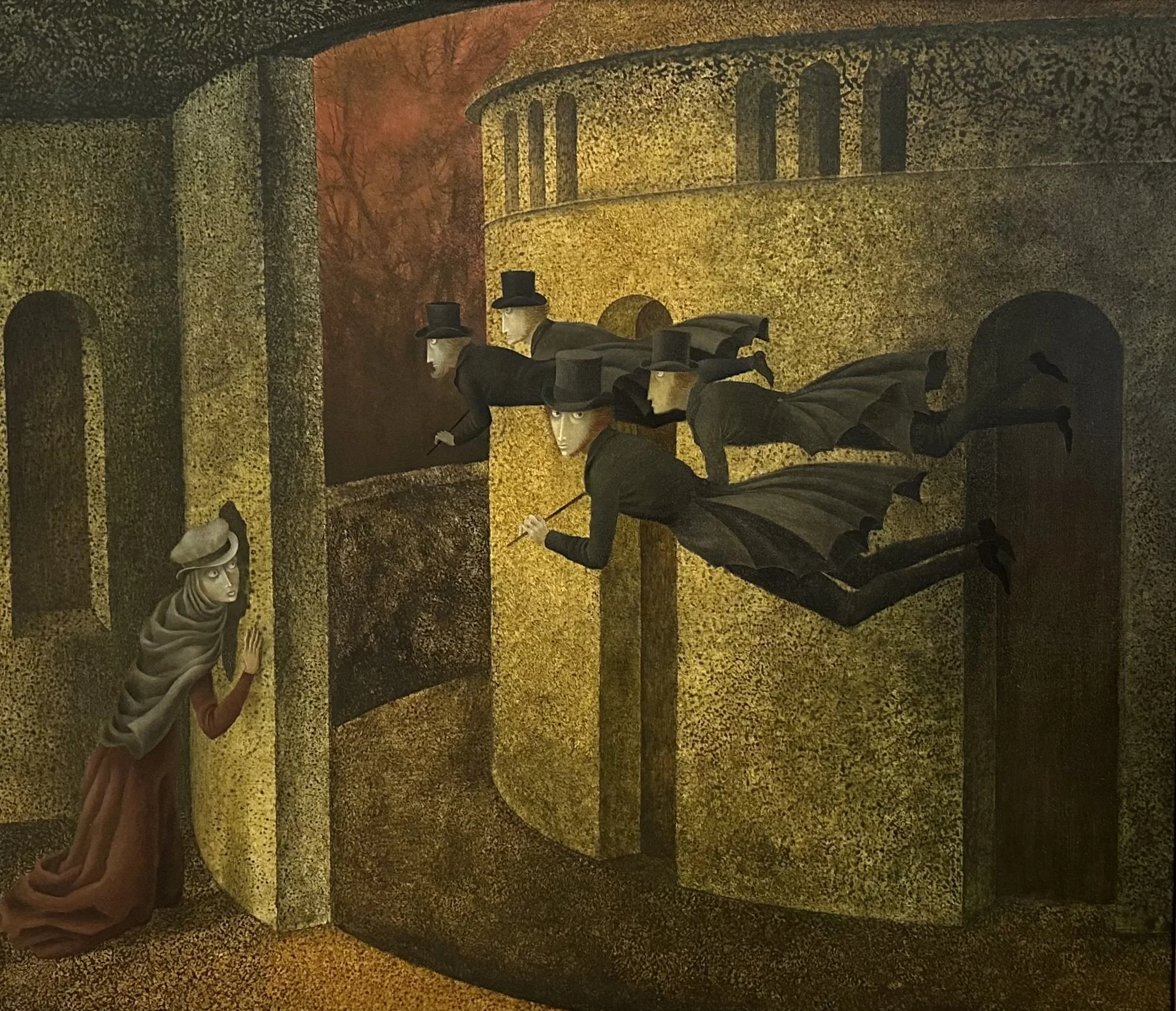 1962 Banqueros en accion by Remedios Varo